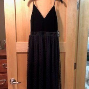 Black Lace and Velvet Dress